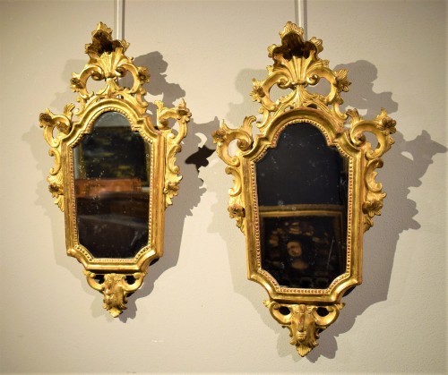 Paire de miroirs vénitiens du 18e siècle - Romano Ischia